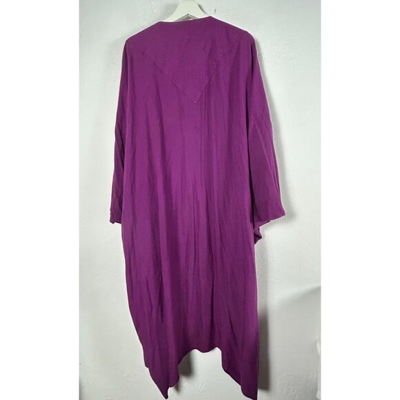 Tienda Ho Purple Drape Kimono Duster Cardigan Sweater Hand Woven In Morocco - Picture 2 of 6